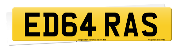 Registration number ED64 RAS